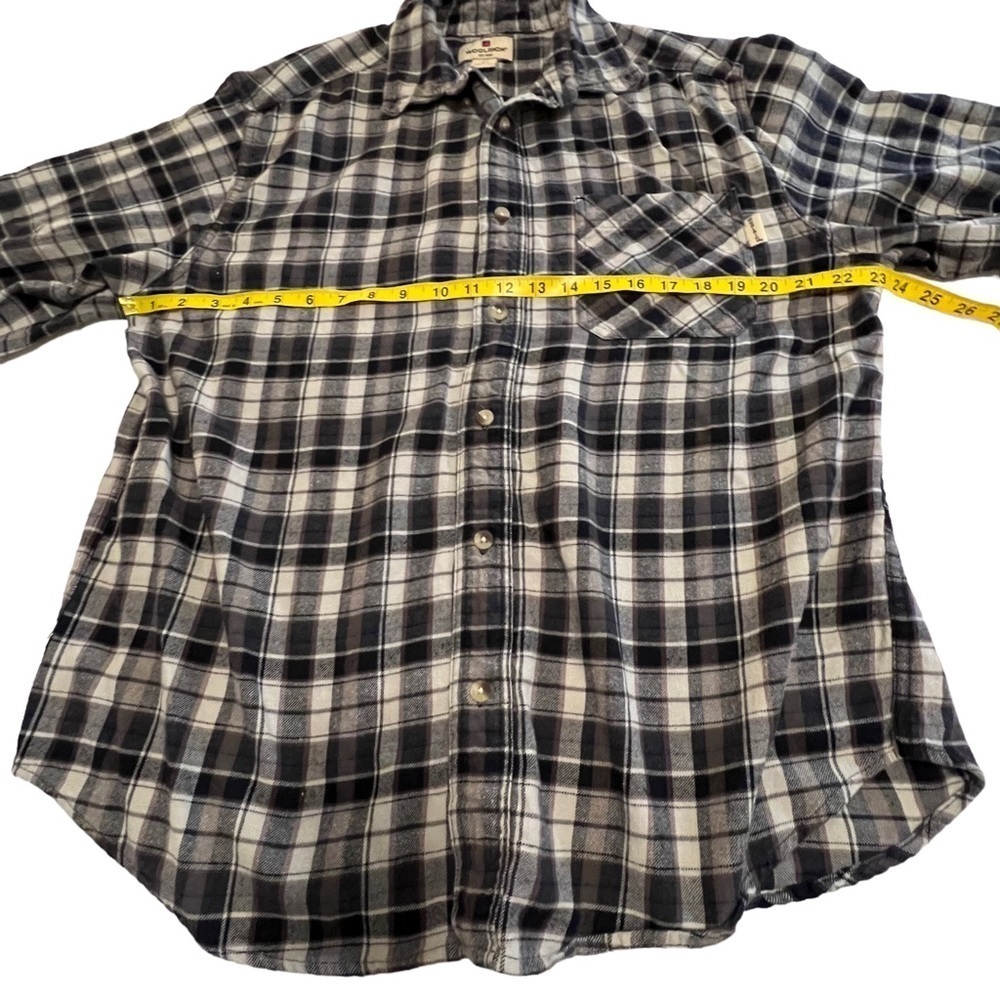 Men’s Woolrich Button Down Long Sleeve Plaid Shirt L Checkered Check Vintage - Picture 5 of 12